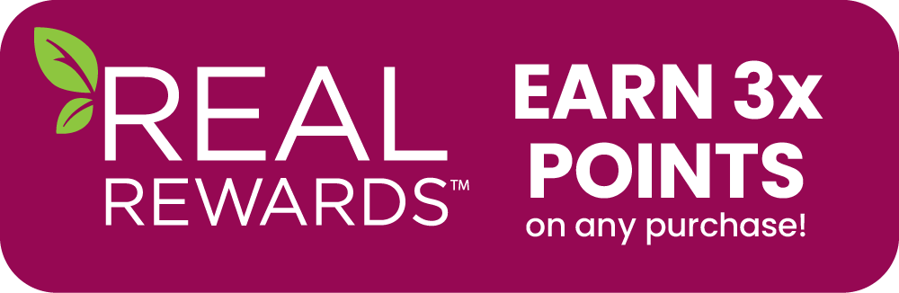 Real Rewards: earn 3x points on any purchase!