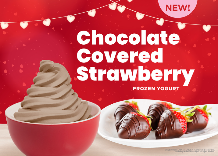 Love Is in the Air with Yogurtland's New Chocolate Covered Strawberry Flavor and Promotions Throughout the Month