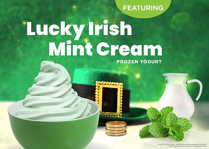 Celebrate March with Yogurtland's Lucky Irish Mint Cream and Peanut Butter Chocolate Flavors